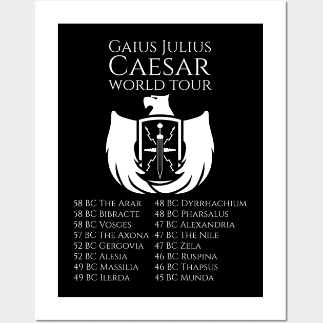 Gaius Julius Caesar World Tour - Ancient Roman Legion Eagle Shield Wall Art by Styr Designs